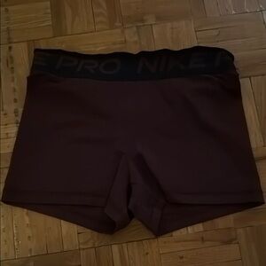 Nike Women's Pro Shorts - Dark Brown